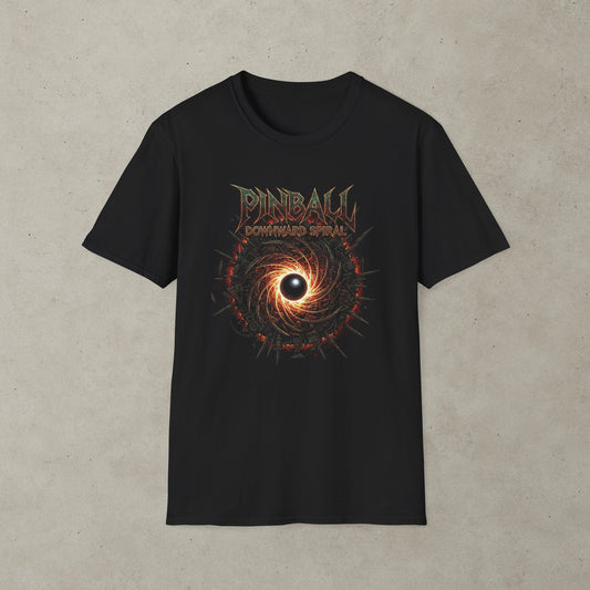 Pinball Downward Spiral Pinball Graphic T-Shirt