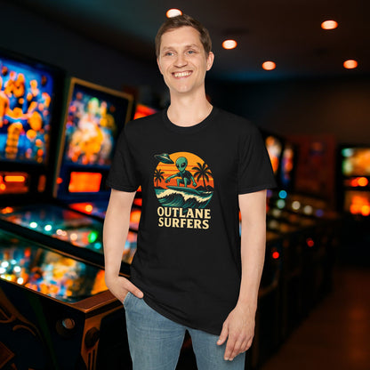 Outlane Surfer Pinball Graphic T-Shirt