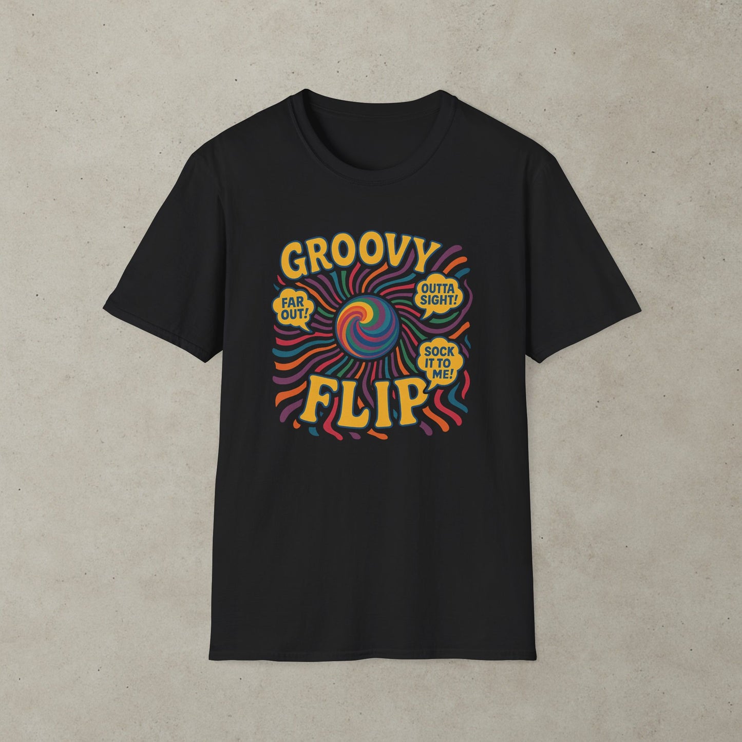 Groovy Flip Pinball Graphic T-Shirt