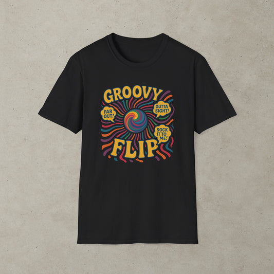 Groovy Flip Pinball Graphic T-Shirt