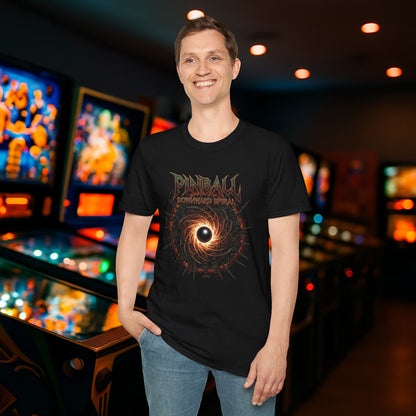 Pinball Downward Spiral Pinball Graphic T-Shirt