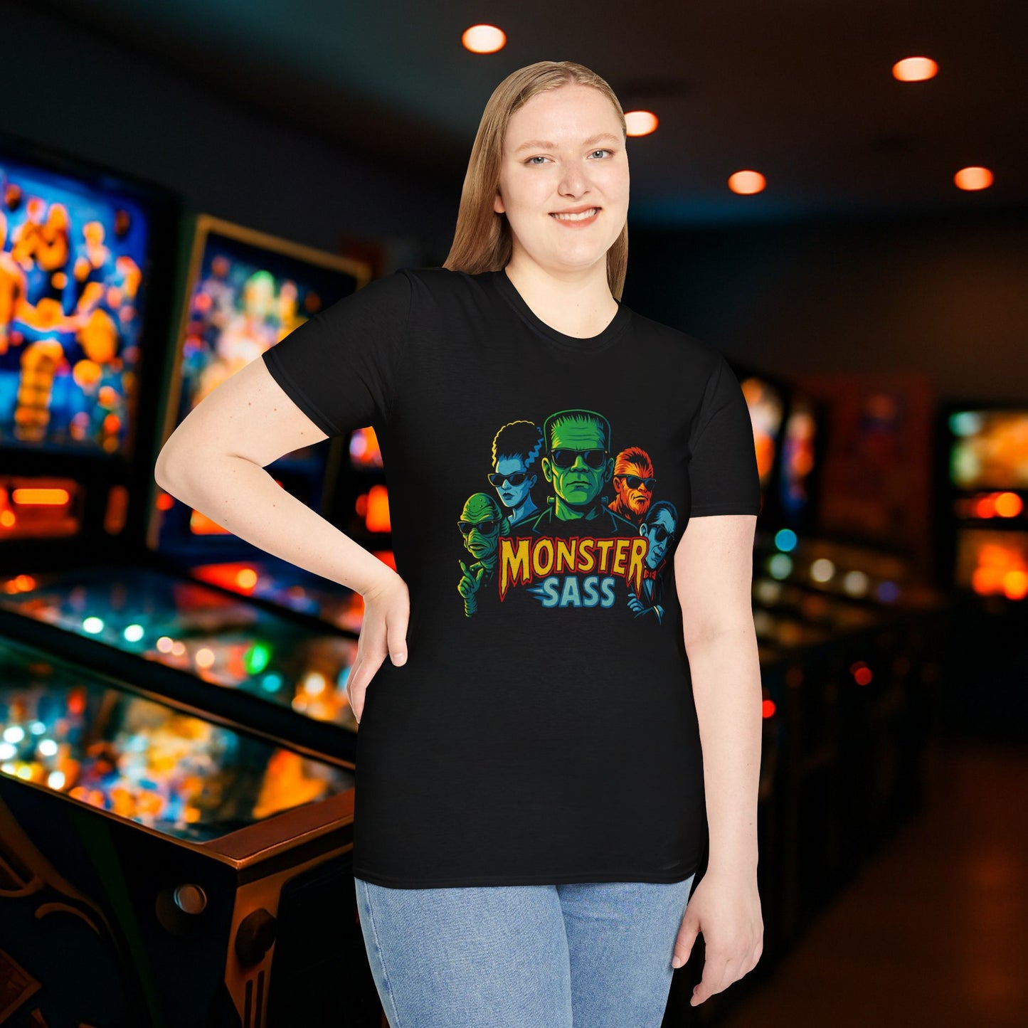 Monster Sass Pinball Graphic T-Shirt