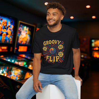Groovy Flip Pinball Graphic T-Shirt