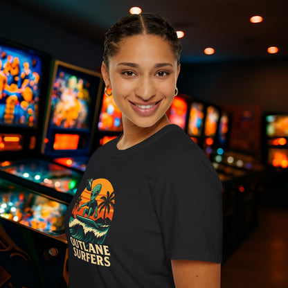 Outlane Surfer Pinball Graphic T-Shirt