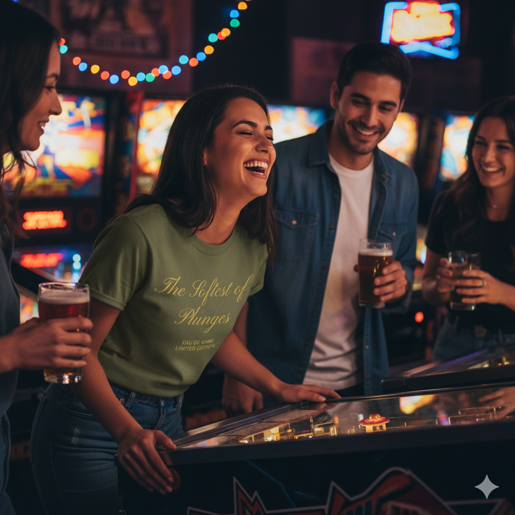 The Softest of Plunges Pinball Graphic T-Shirt