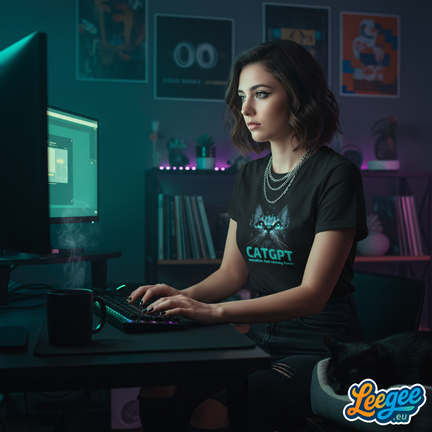 CatGPT - Incredible Purr-cessing Power Graphic Tee