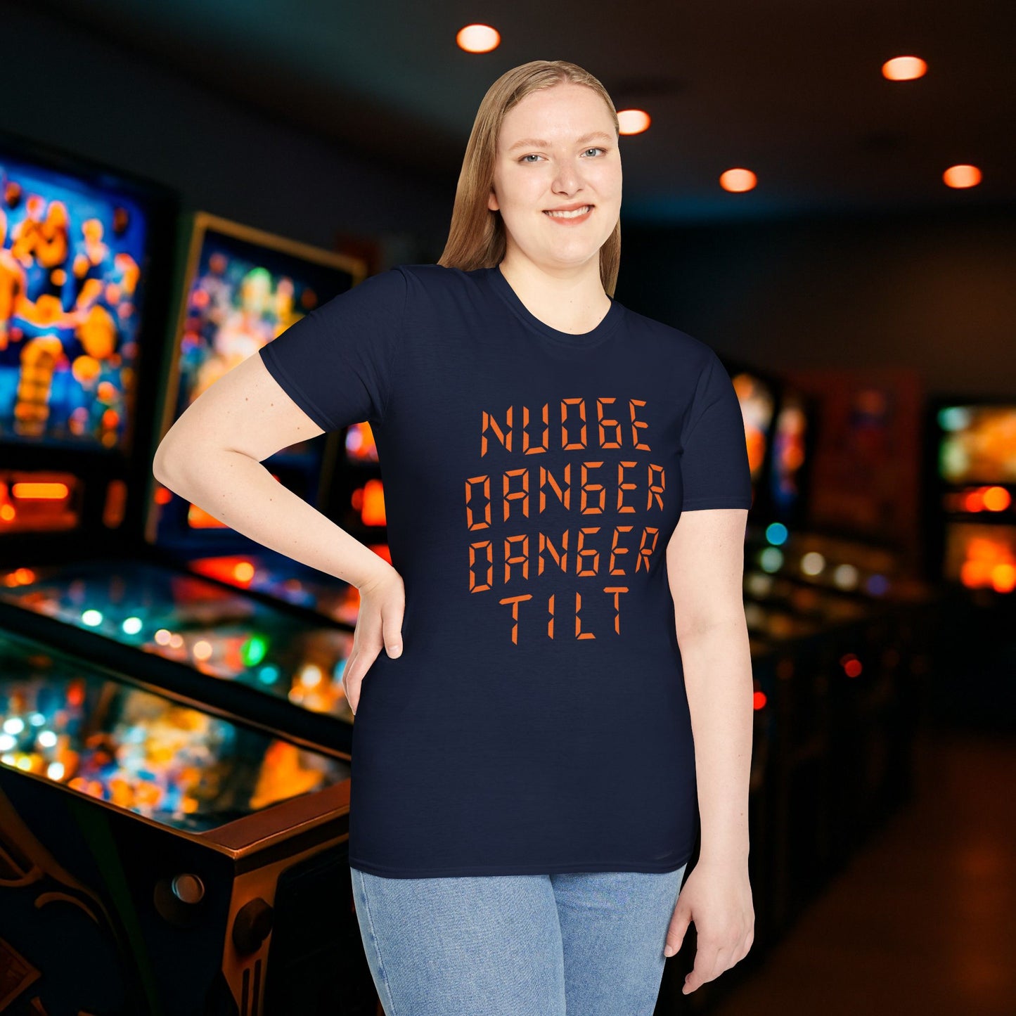 Nudge Danger Danger Tilt Pinball Graphic T-Shirt