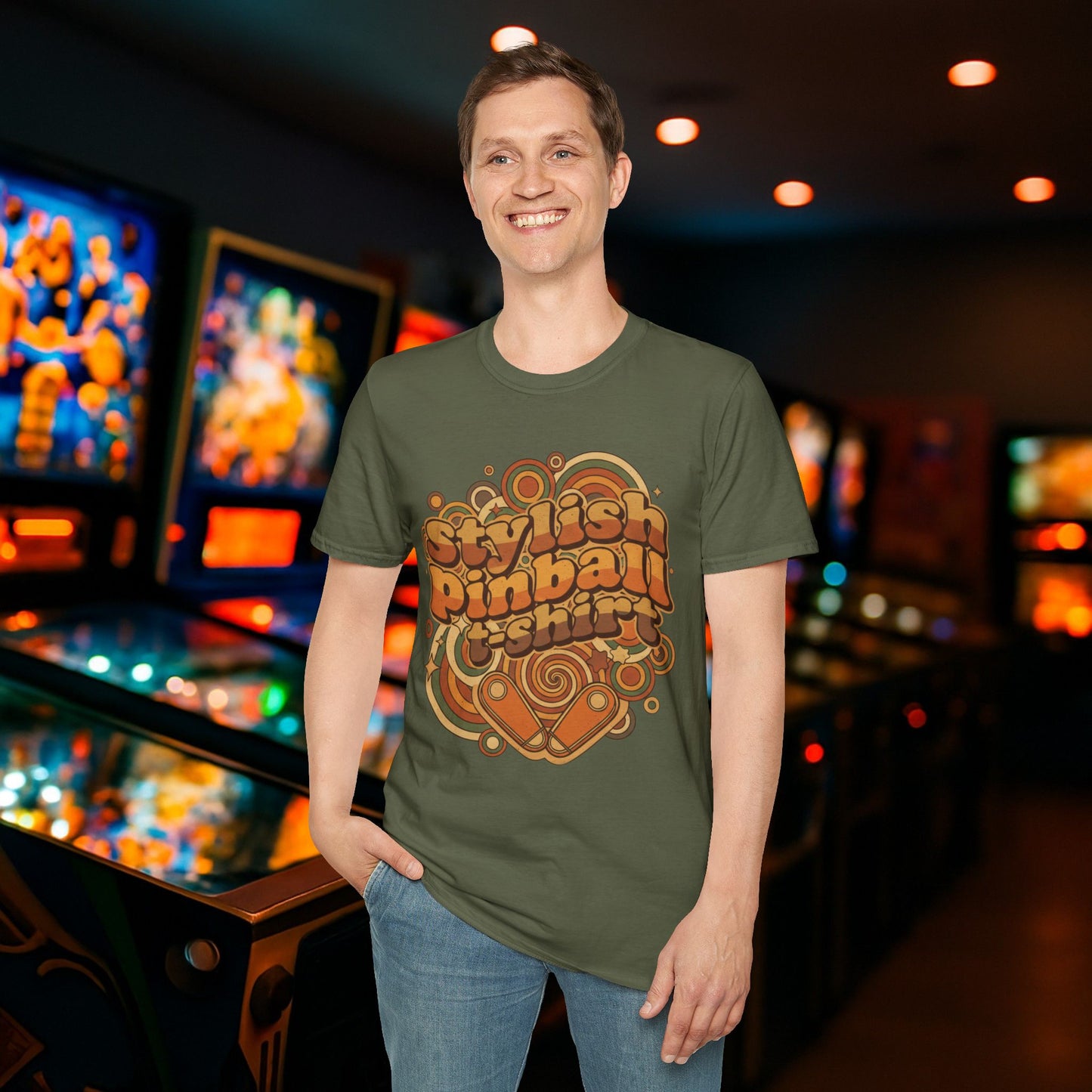 Stylish Pinball T-Shirt Graphic T-Shirt