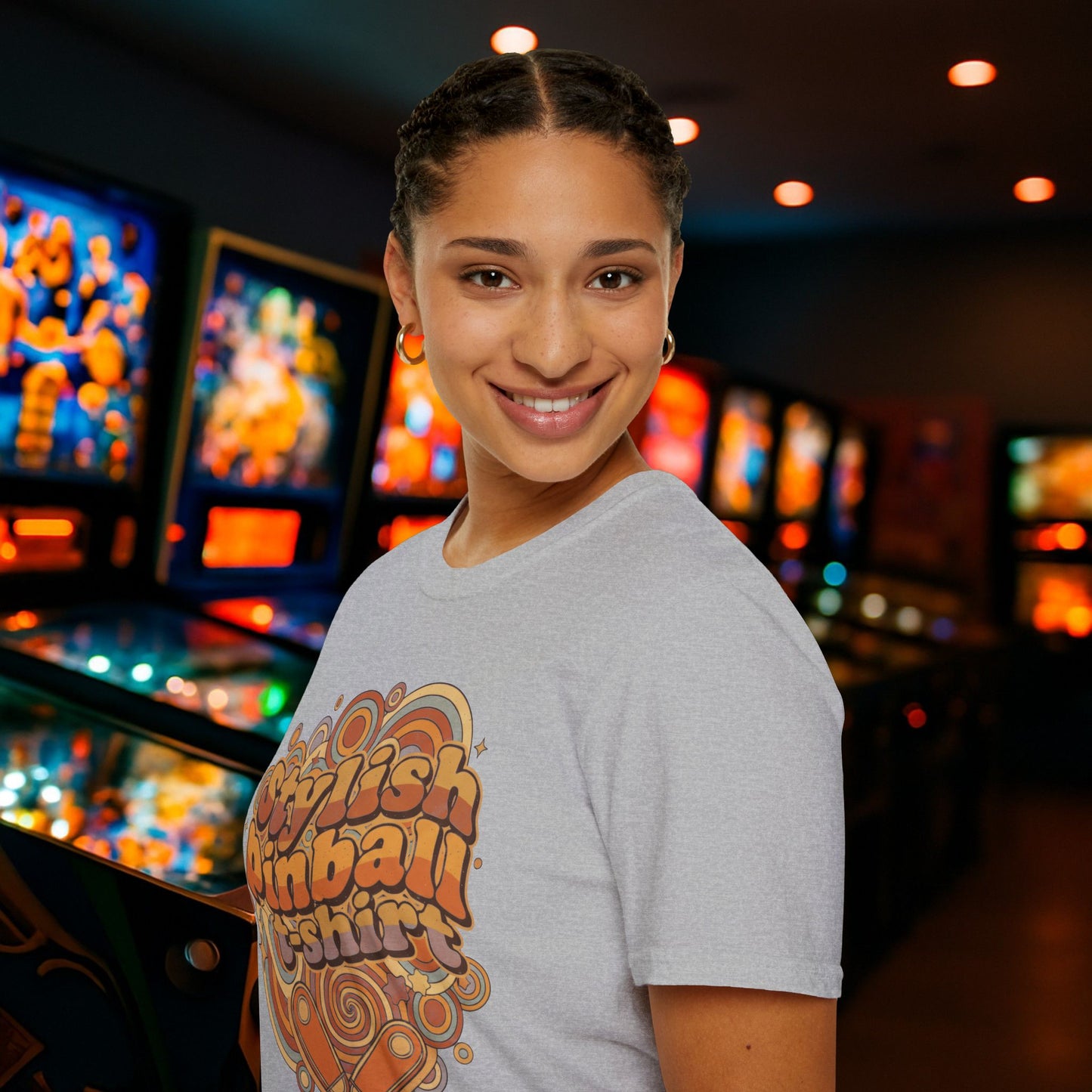 Stylish Pinball T-Shirt Graphic T-Shirt