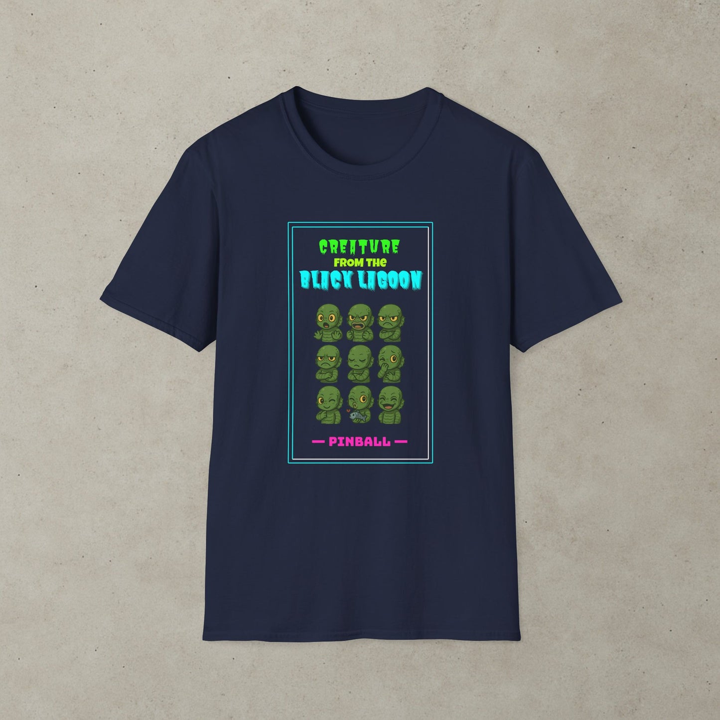 Chibi Creature from the Black Lagoon Pinball Graphic T-Shirt