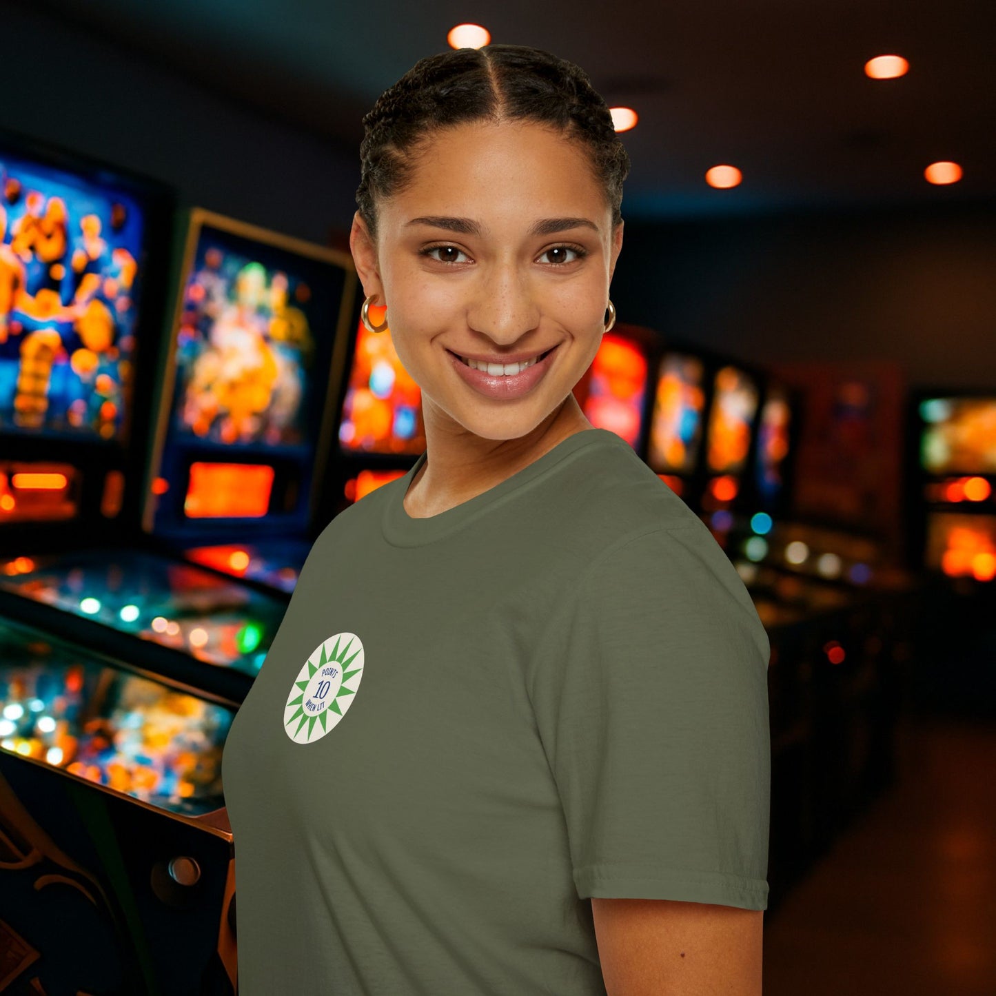 Score 10 Points When Lit Pinball Graphic T-Shirt