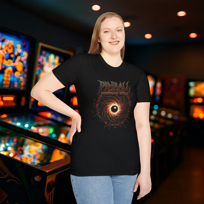 Pinball Downward Spiral Pinball Graphic T-Shirt