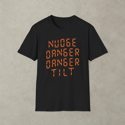 Nudge Danger Danger Tilt Pinball Graphic T-Shirt