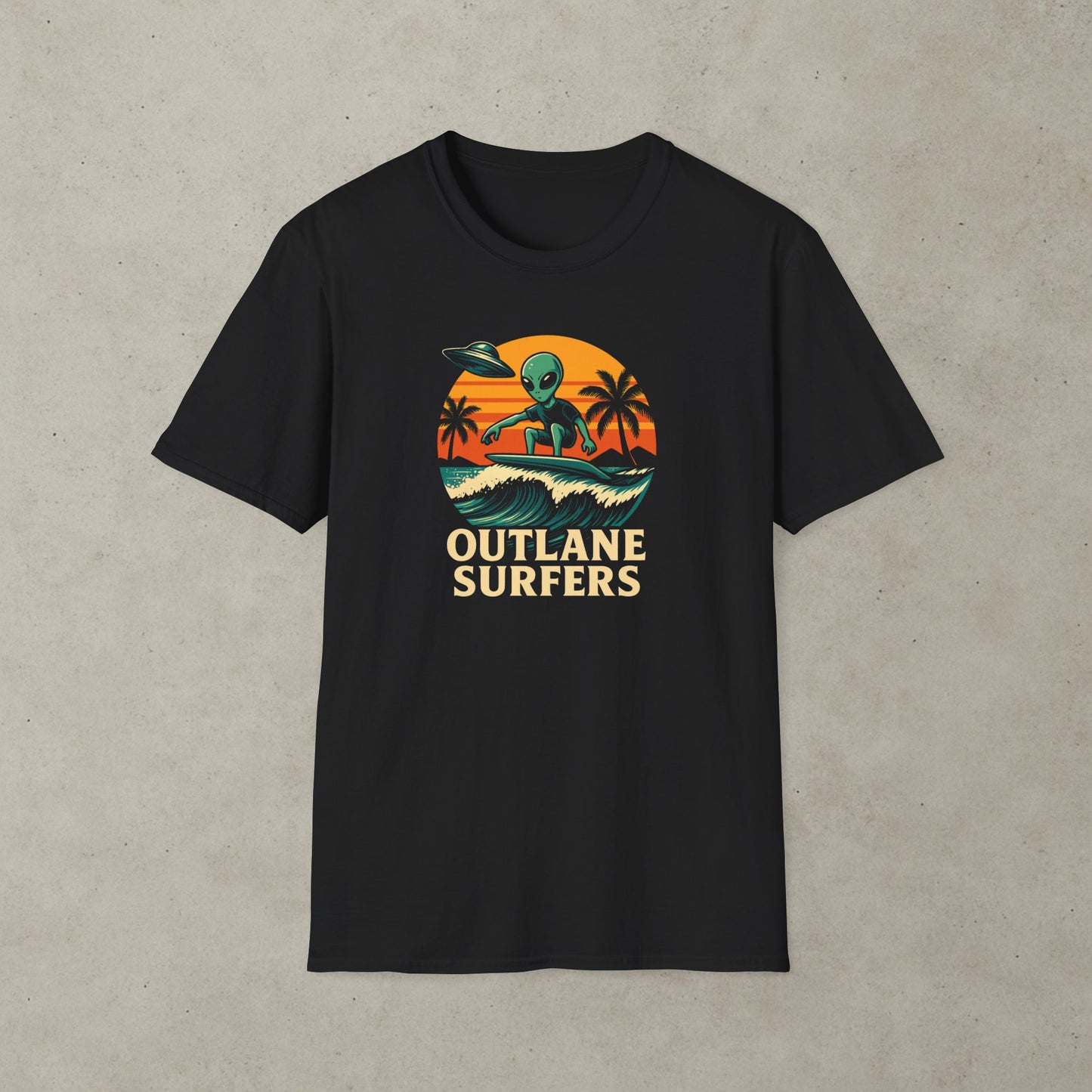 Outlane Surfer Pinball Graphic T-Shirt