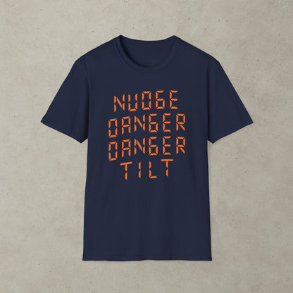 Nudge Danger Danger Tilt Pinball Graphic T-Shirt