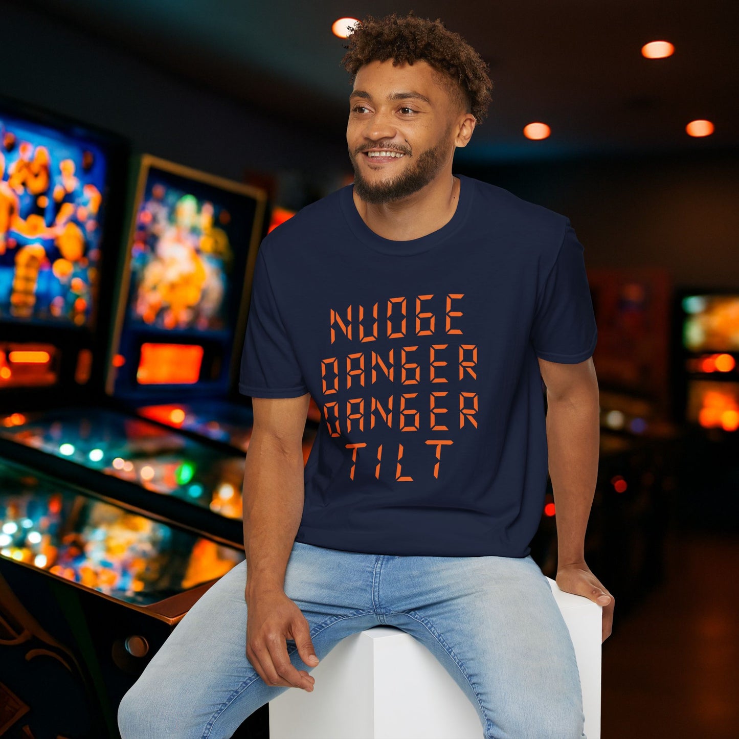 Nudge Danger Danger Tilt Pinball Graphic T-Shirt