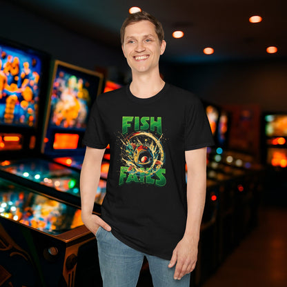 Fish Fails Pinball Graphic T-Shirt
