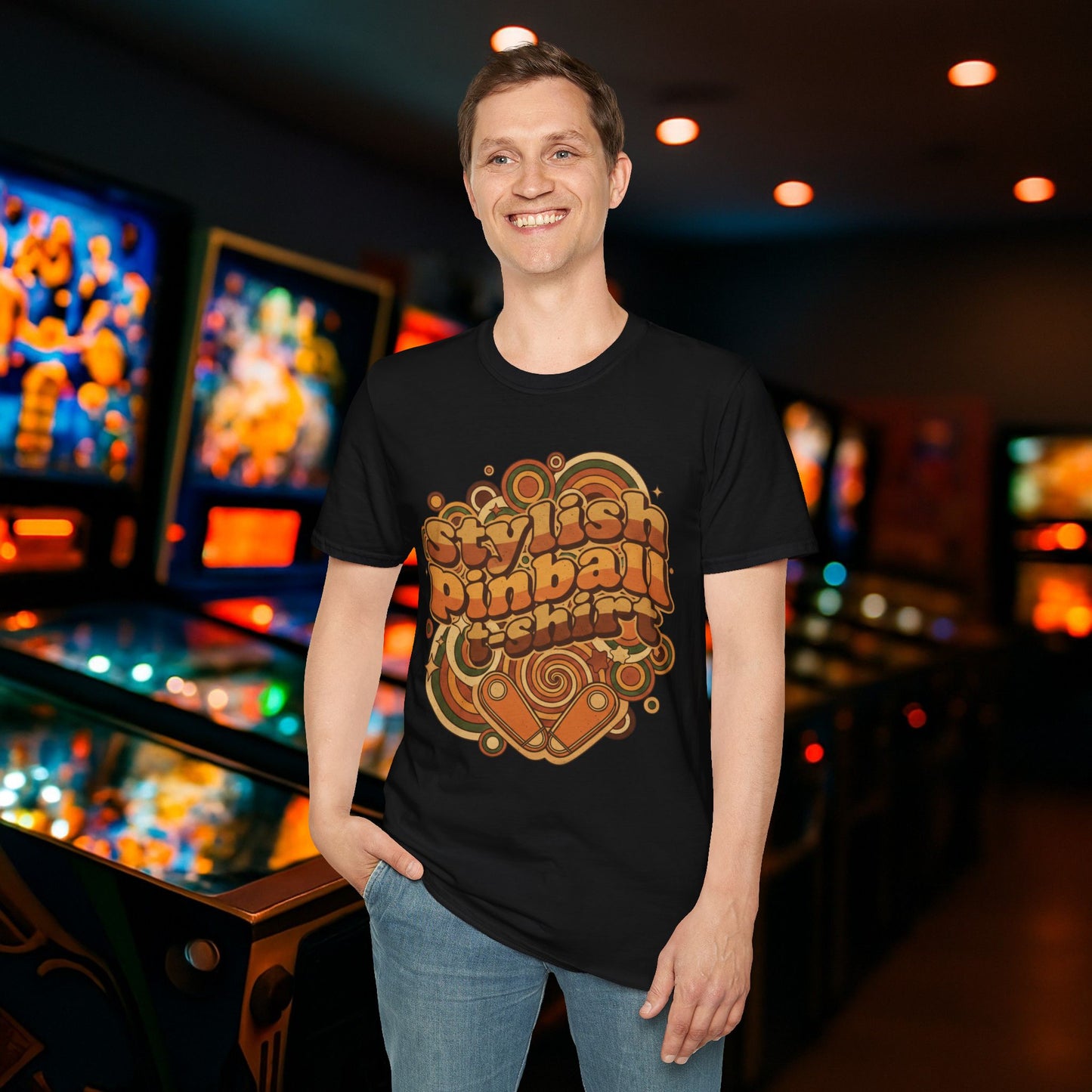 Stylish Pinball T-Shirt Graphic T-Shirt