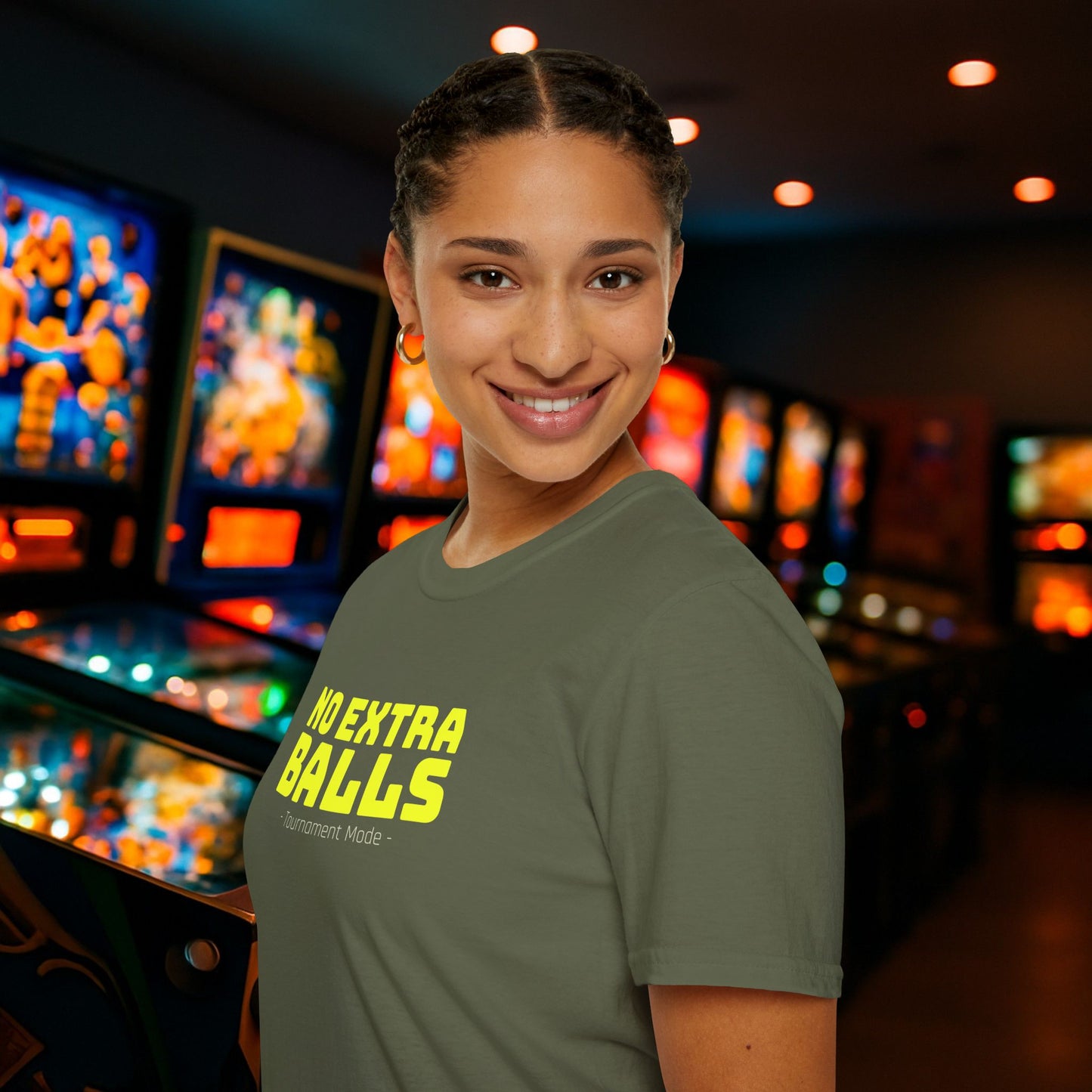 No Extra Balls - Tournament Mode Pinball Graphic T-Shirt