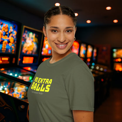 No Extra Balls - Tournament Mode Pinball Graphic T-Shirt